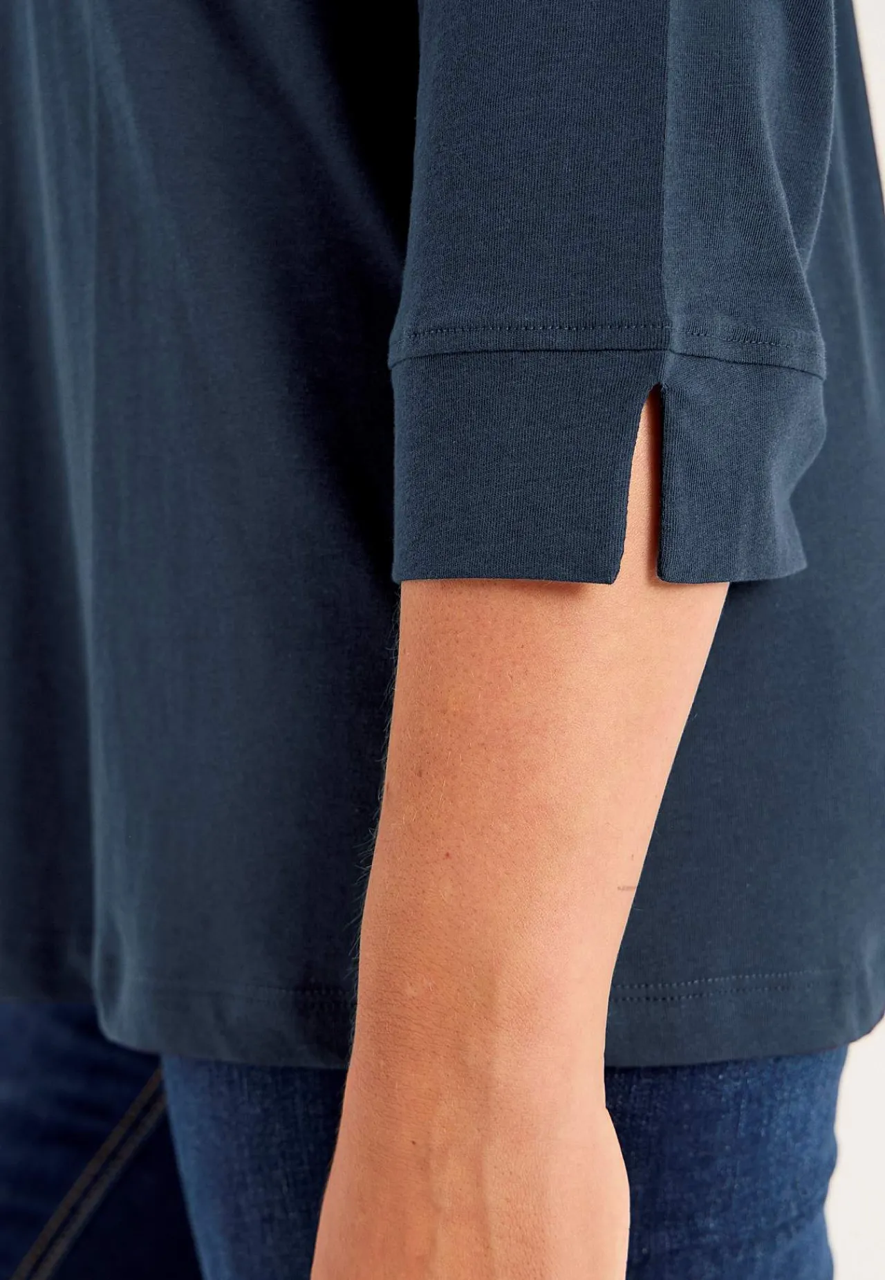 Toppe|Flerpak Toppe- Jerseytop i økologisk bomuld 2-pack Hvid + Marine