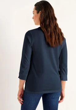Toppe|Flerpak Toppe- Jerseytop i økologisk bomuld 2-pack Hvid + Marine