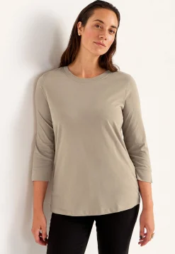 Toppe|Flerpak Toppe- Jerseytop i økologisk bomuld 2-pack Beige + Sort