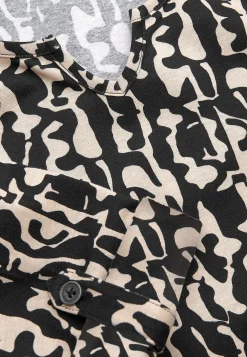 Mønstrede|Toppe-Cellbes of Sweden Jerseytop med 3/4 lange ærmer Sort / Beige / Mønstret