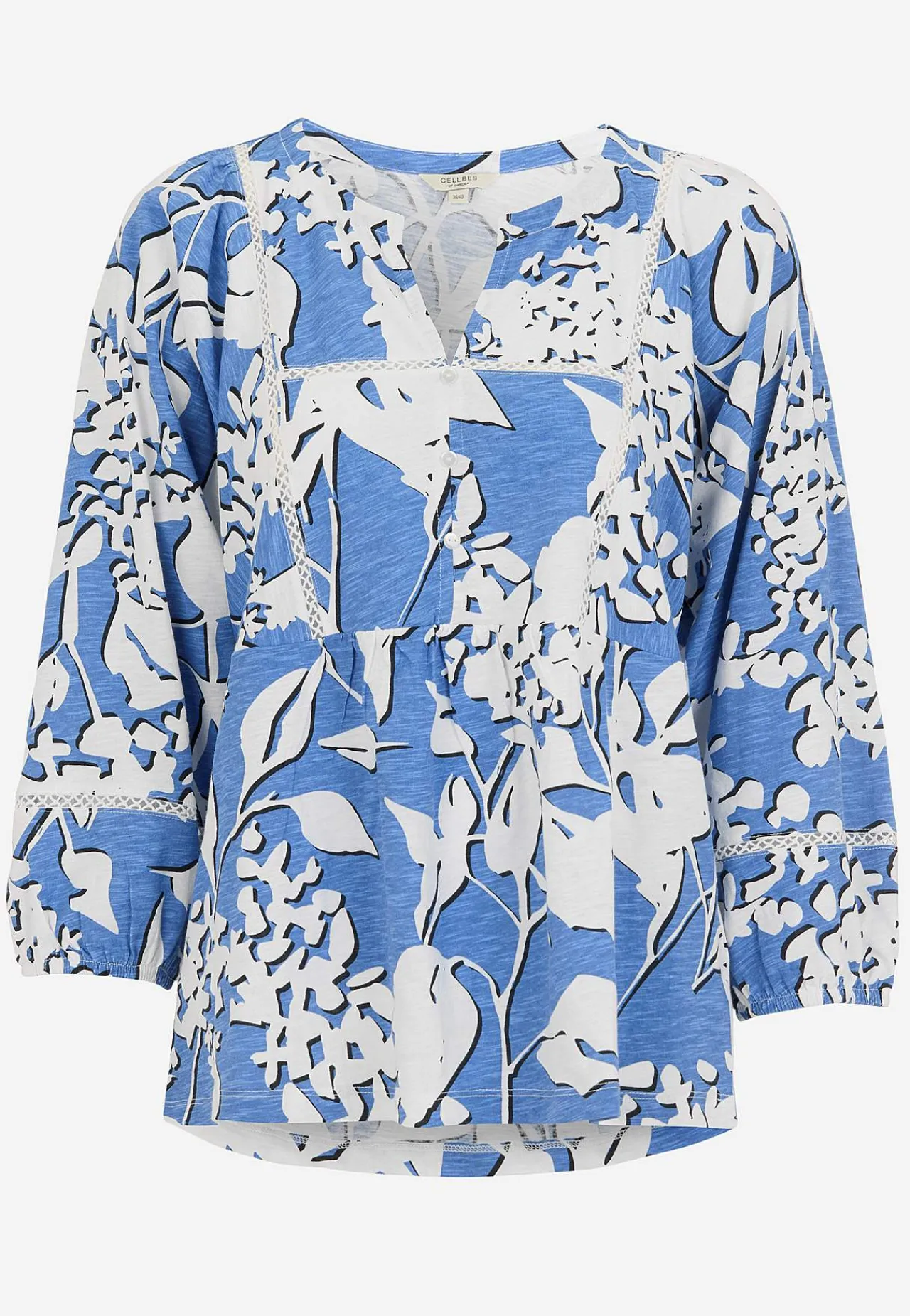 Mønstrede|Toppe-Cellbes of Sweden Jerseytop med boho stil Blå / Mønstret