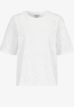 Toppe|T-Shirts-Cellbes of Sweden Jerseytop med broderet hulmønster | Cellbes