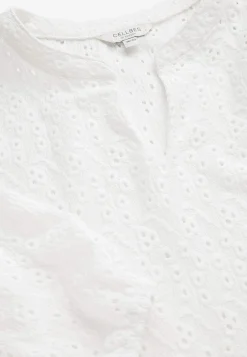 Toppe|Bluser- Jerseytop med broderet hulmønster | Cellbes