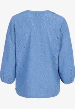 Toppe|Bluser-Cellbes of Sweden Jerseytop med broderet hulmønster | Cellbes