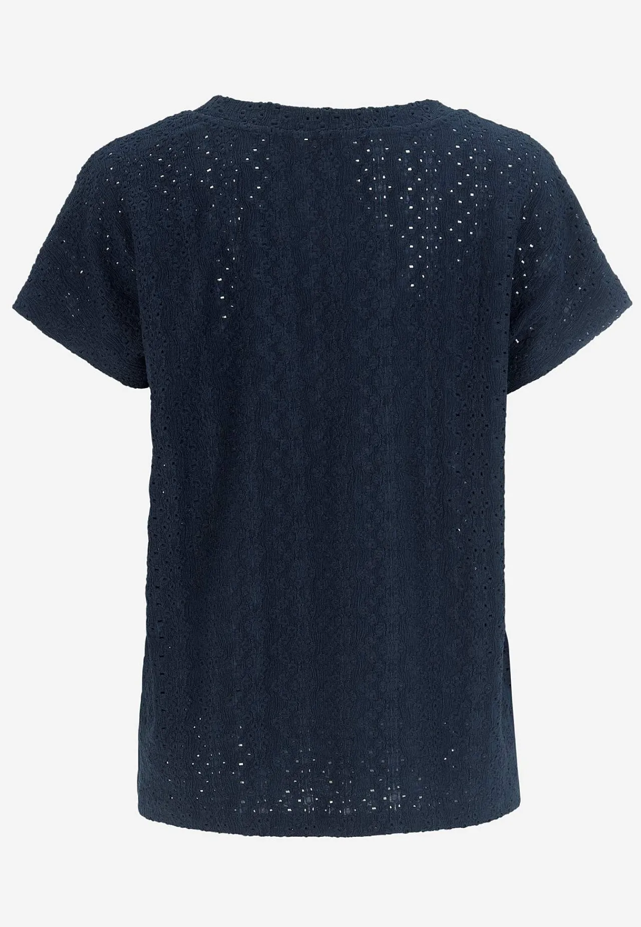 Toppe|T-Shirts-Cellbes of Sweden Jerseytop med hulbroderi Marine