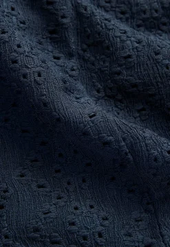 Toppe|T-Shirts-Cellbes of Sweden Jerseytop med hulbroderi Marine