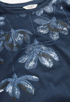 Mønstrede|Toppe-Cellbes of Sweden Jerseytop med korte ærmer Marine / Blomstret