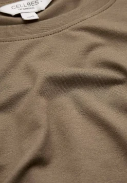 Toppe|T-Shirts-Cellbes of Sweden Jerseytop med korte ærmer Nougat / Ensfarvet