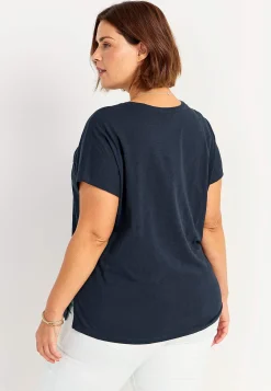 Toppe|T-Shirts-Cellbes of Sweden Jerseytop med korte ærmer Marine