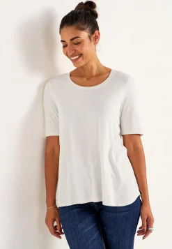 Toppe|T-Shirts- Jerseytop med korte ærmer Hvid