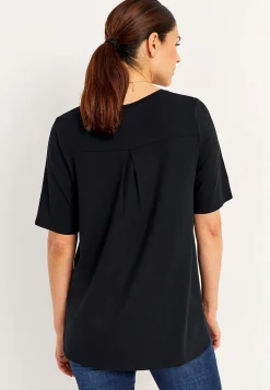Toppe|T-Shirts-Cellbes of Sweden Jerseytop med korte ærmer Sort / Ensfarvet