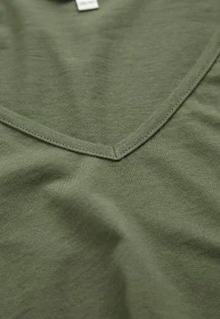 Toppe|T-Shirts-Cellbes of Sweden Jerseytop med raglanærme Alex 2-pack Kakigrøn + Sort