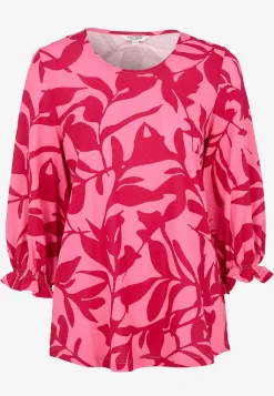 Mønstrede|Toppe-Cellbes of Sweden Jerseytop med smockdetalje Rosa / Mønstret