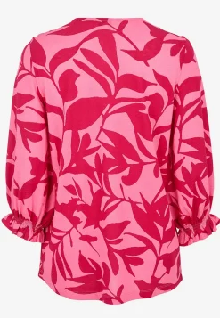 Mønstrede|Toppe-Cellbes of Sweden Jerseytop med smockdetalje Rosa / Mønstret