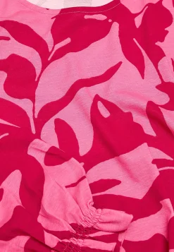 Mønstrede|Toppe-Cellbes of Sweden Jerseytop med smockdetalje Rosa / Mønstret