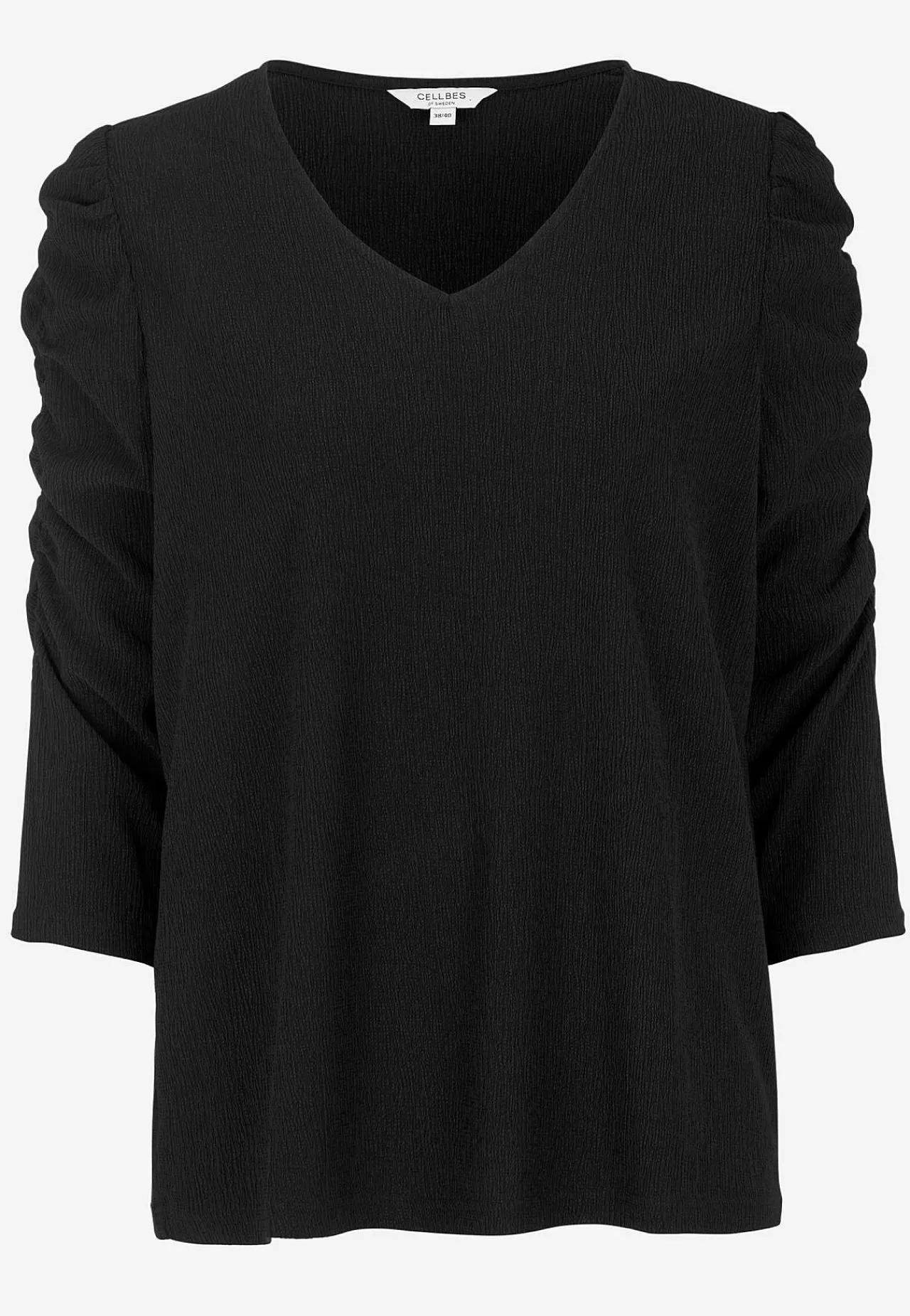 Toppe-Cellbes of Sweden Jerseytop med struktur Sort