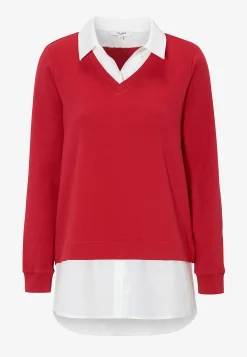 Toppe-Cellbes of Sweden Jerseytop med syet skjorte krave Rød