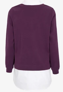 Toppe-Cellbes of Sweden Jerseytop med syet skjorte krave Blomme