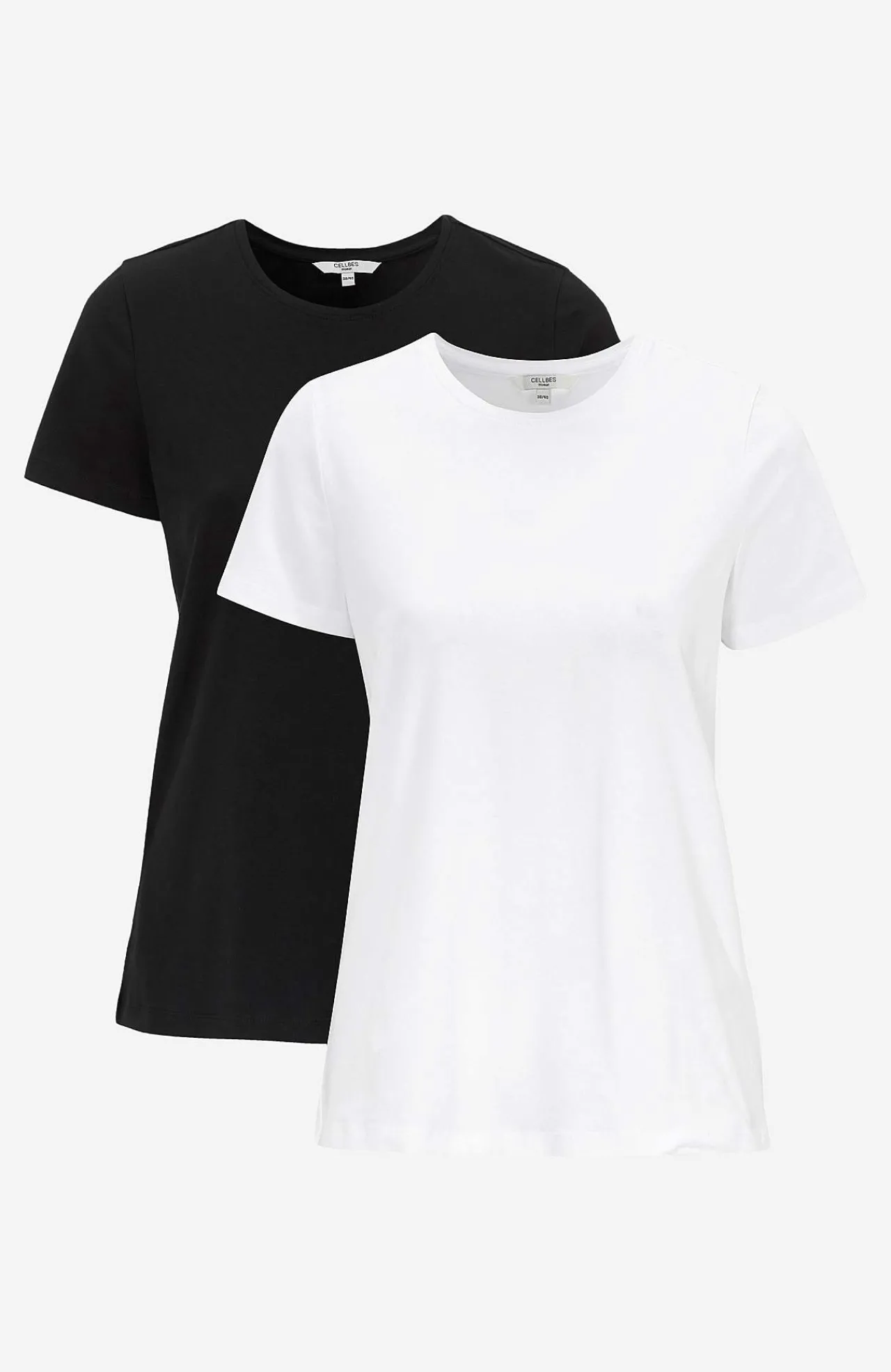 Toppe|T-Shirts- Jerseytop 2-pack Hvid + Sort