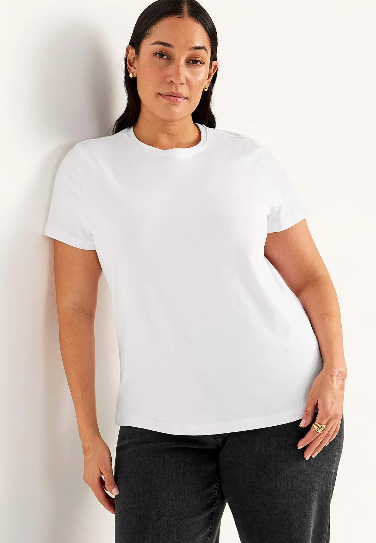 Toppe|T-Shirts- Jerseytop 2-pack Hvid + Sort