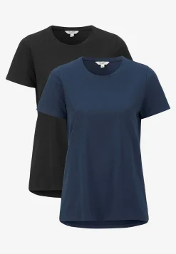 Toppe|T-Shirts-Cellbes of Sweden Jerseytop 2-pack Marine + Sort