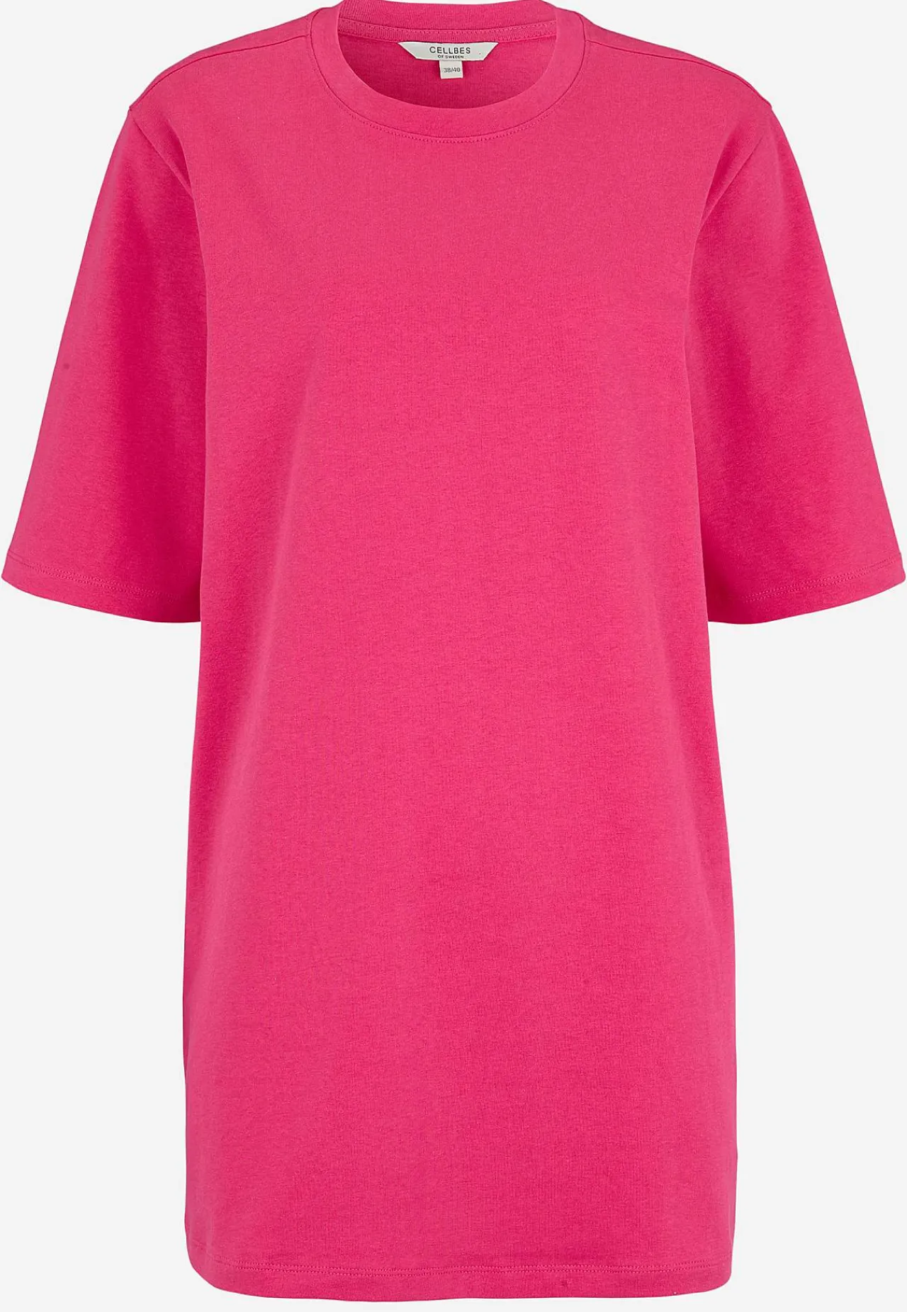 Ærmeløs Og Kortærmet|Toppe- Jerseytunika i kraftig bomuldsjersey Cerise