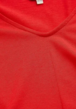 Ærmeløs Og Kortærmet-Cellbes of Sweden Jerseytunika med flatterende læg Rød