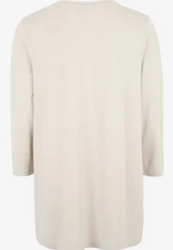 3/4 Ærmet|Festtunikaer-Cellbes of Sweden Jerseytunika med rhinstensdetaljer Lys beige