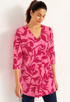 Mønstrede-Cellbes of Sweden Jerseytunika med rynkedetalje Rosa / Mønstret