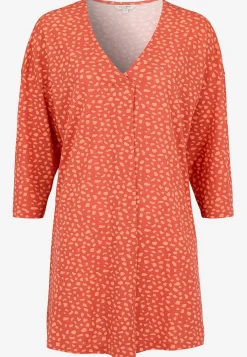 Mønstrede|3/4 Ærmet-Cellbes of Sweden Jerseytunika med rynkedetalje Terracotta/mønstret
