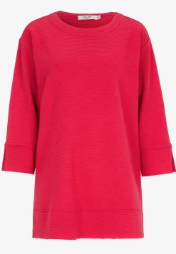 3/4 Ærmet- Jerseytunika med slidser Cerise
