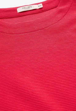 3/4 Ærmet- Jerseytunika med slidser Cerise