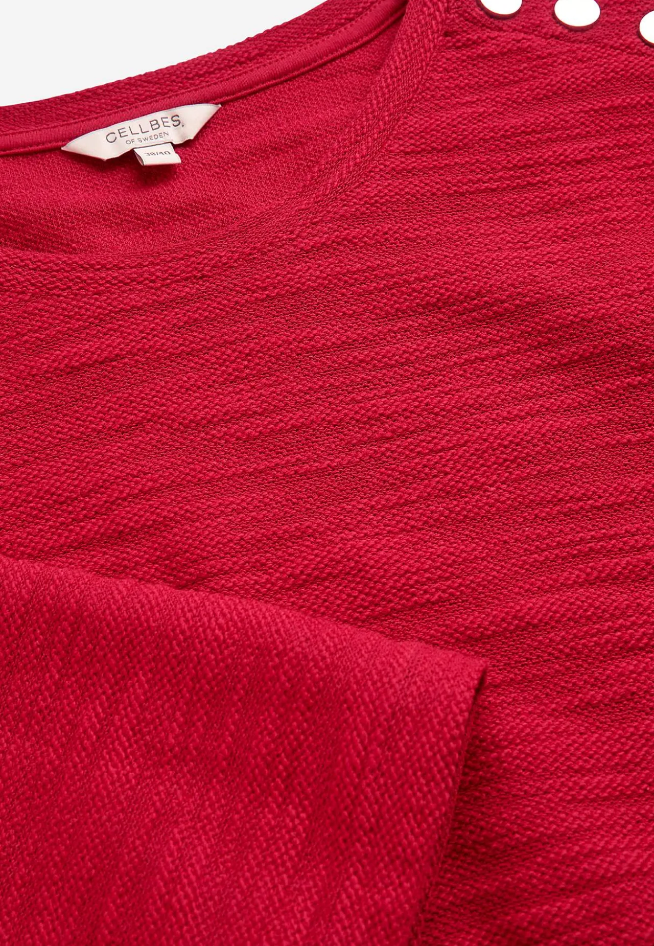 3/4 Ærmet-Cellbes of Sweden Jerseytunika med struktur Rød