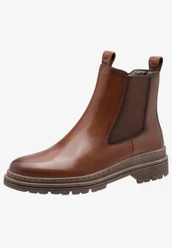 Lædersko|Boots-Tamaris Klassisk skindstøvle med lynlås Brun