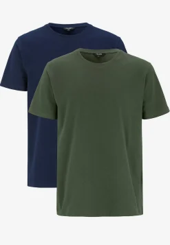 T-Shirts-Cellbes of Sweden Klassisk t-shirt 2-pack Marine + Mørkegrøn