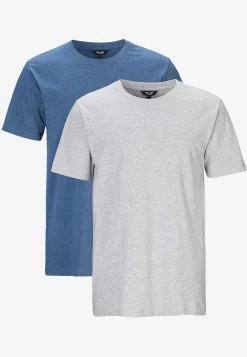 T-Shirts-Cellbes of Sweden Klassisk t-shirt 2-pack Blåmeleret + Gråmeleret