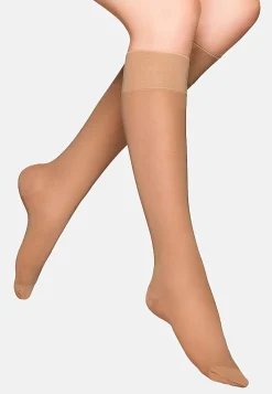 Undertøj|Strømper Og Strømpebukser- Knæstrømper med medium support Support Knee 40 den Beige