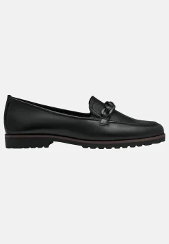 Lædersko|Loafers-Tamaris Komfortabel skindloafer med kædedetalje | Cellbes