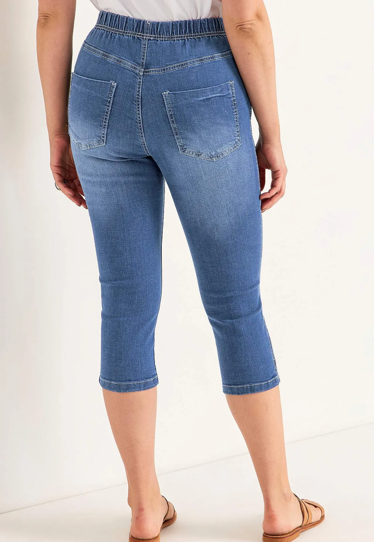 Forårsbukser|Capribukser-Cellbes of Sweden Komfortable capribukser Lyseblå / Denim