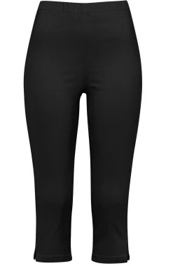 Caprileggings|Forårsbukser-Cellbes of Sweden Komfortable capribukser i bomuldstwill Sort