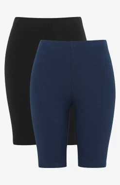 Flerpak Leggings|Flerpak Leggings-Cellbes of Sweden Komfortable cykelshorts i økologisk bomuld 2-pack Marine + Sort