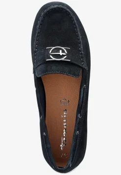 Lædersko|Loafers- Komfortable ruskindsloafers Marine