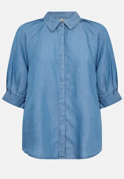Denim|Denim-Toppe- Kortærmet cowboyskjorte i lyocell | Cellbes