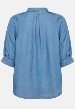 Denim|Denim-Toppe- Kortærmet cowboyskjorte i lyocell | Cellbes