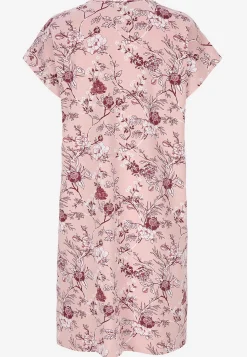 Undertøj|Nat- Og Hyggetøj- Kortærmet natkjole 2-pack Mørk pink+blomstret