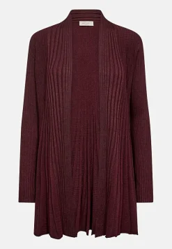Cardiganer|Cardiganer-Freequent Lang, ribbet cardigan | Cellbes