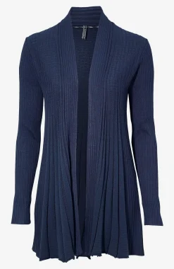 Cardiganer|Cardiganer-Freequent Lang, ribbet cardigan | Cellbes