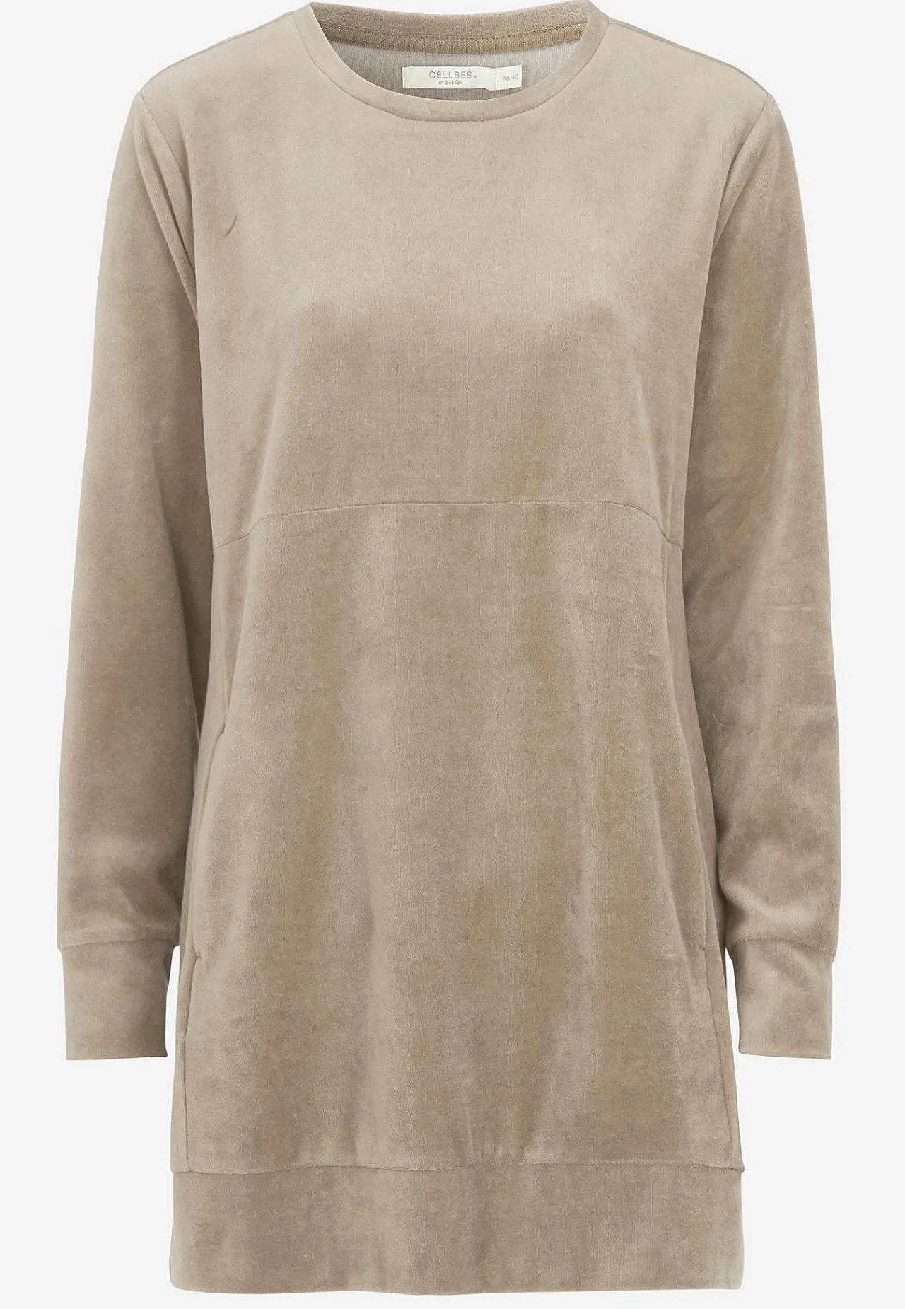 Undertøj|Nat- Og Hyggetøj-Cellbes of Sweden Lang velourtunika Beige