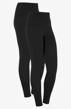 Flerpak Leggings|Flerpak Leggings- Leggings i bomuld Fia 2-pack Sort + Sort