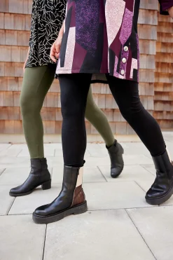 Flerpak Leggings|Flerpak Leggings-Cellbes of Sweden Leggings i bomuld Fia 2-pack Mørkegrøn + Sort